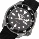 Seiko 5 Sports SKX Series Automatic Black Dial Black Silicone Strap Watch for Men - SRPD65K2